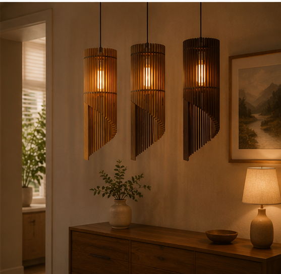 Modern Wooden Pendant Lamp