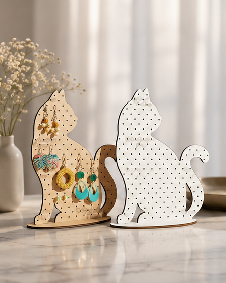 Cat Shaped Earring Holder