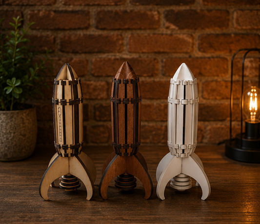 Wooden Rocket Model Set