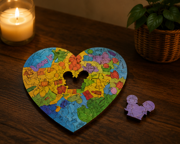 Color Heart Puzzle