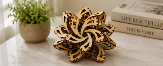 Wooden Flower Cutout Set