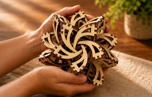 Wooden Flower Cutout Set