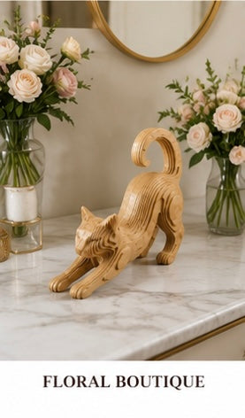 Wooden Cat for Table