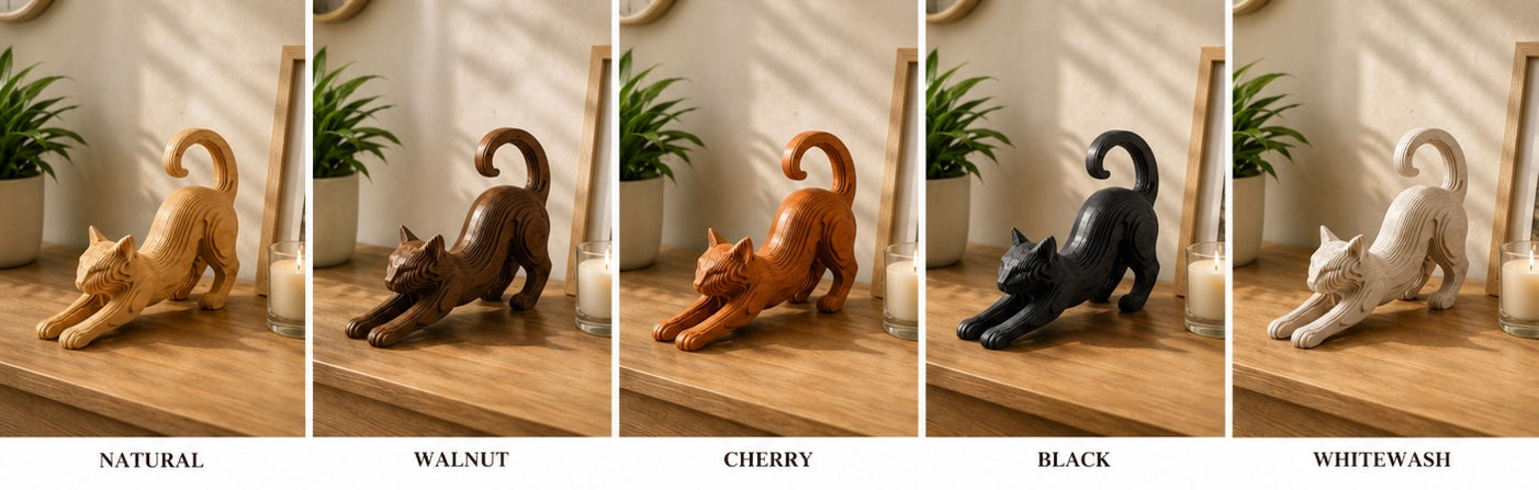 Wooden Cat for Table