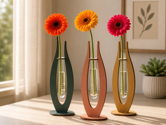Wooden Flower Vase