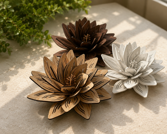 Wooden Lotus Flower