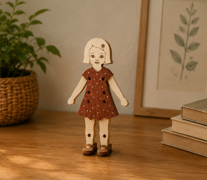 Wooden Dress-Up Doll Toy