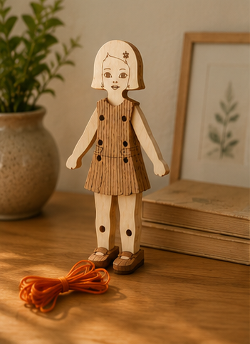Wooden Dress-Up Doll Toy