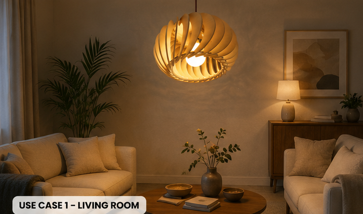 Wooden Hanging Lamp