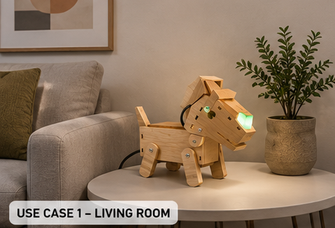 Wooden Dog for Side Table