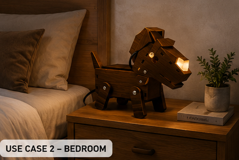 Wooden Dog for Side Table