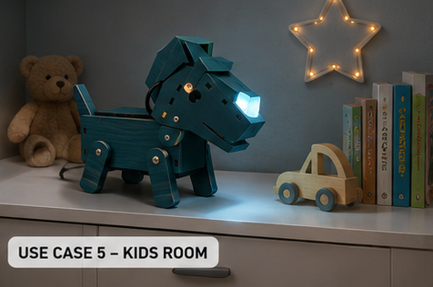 Wooden Dog for Side Table