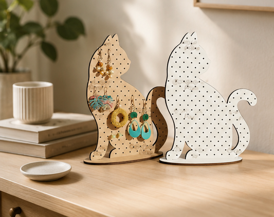 Cat Shaped Earring Holder