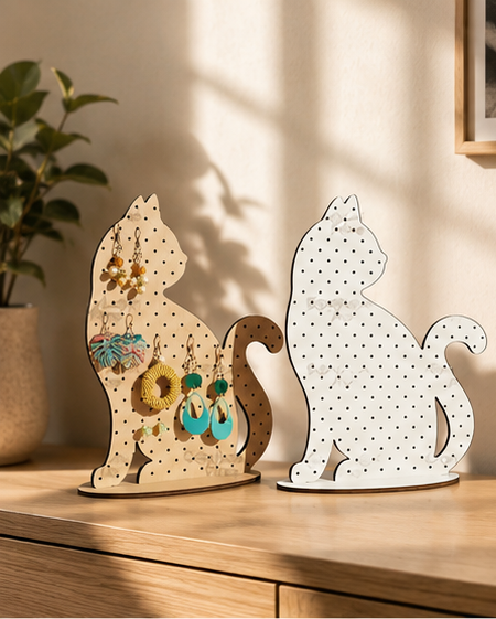 Cat Shaped Earring Holder