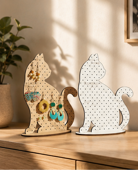 Cat Shaped Earring Holder