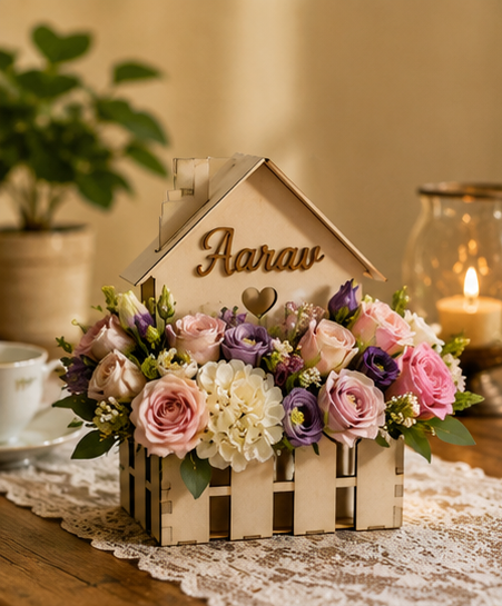 House Shaped Flower Holder